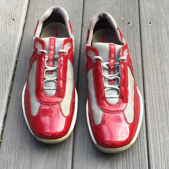 prada red patent leather shoes